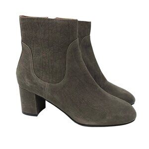 NEW Grigiarancio Women's Ankle Boots Booties Brown Leather Mid High Zip Italy 6